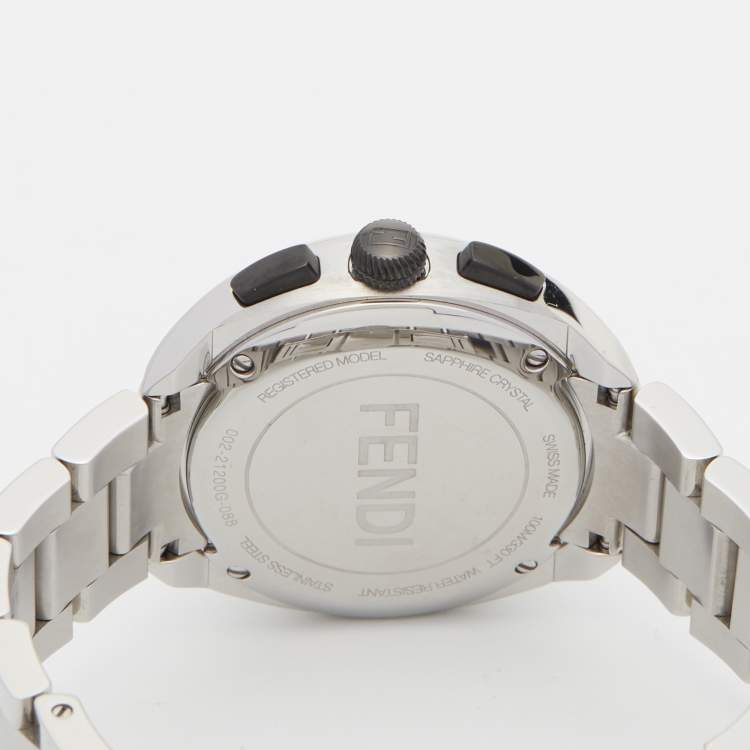 Pre Owned Fendi Multicolor Stainless Steel Momento Bugs 21200G Men's Wristwatch 40 mm