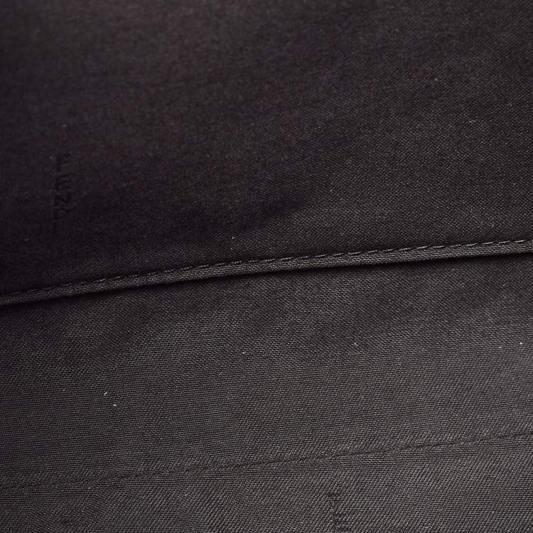 Pre Owned Fendi x Versace Black Leather Logo Wristlet Zip Pouch