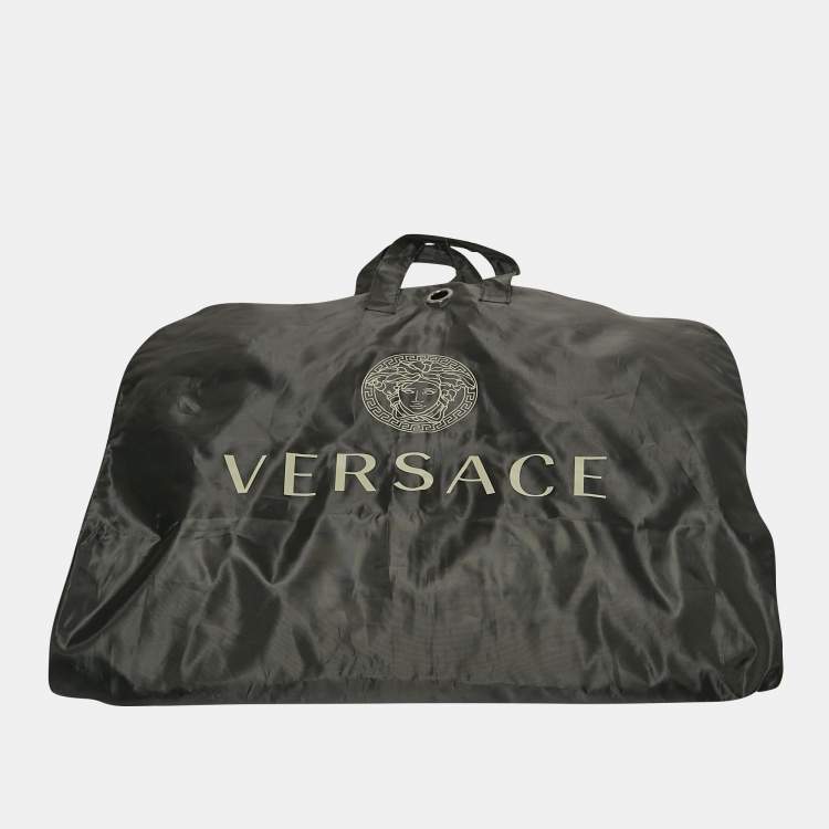 Pre Owned Fendi X Versace Brown Embellished Zucca FF Logo Jacquard Trucker Jacket L