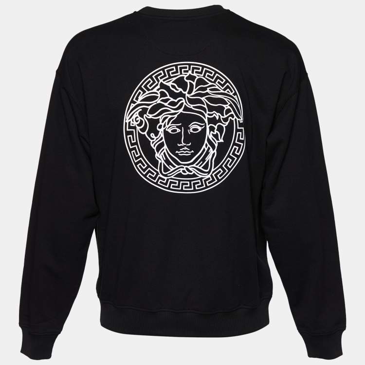 Fendi x Versace Black Fendace Print Cotton Crew Neck Sweatshirt L Fendi x  Versace | TLC