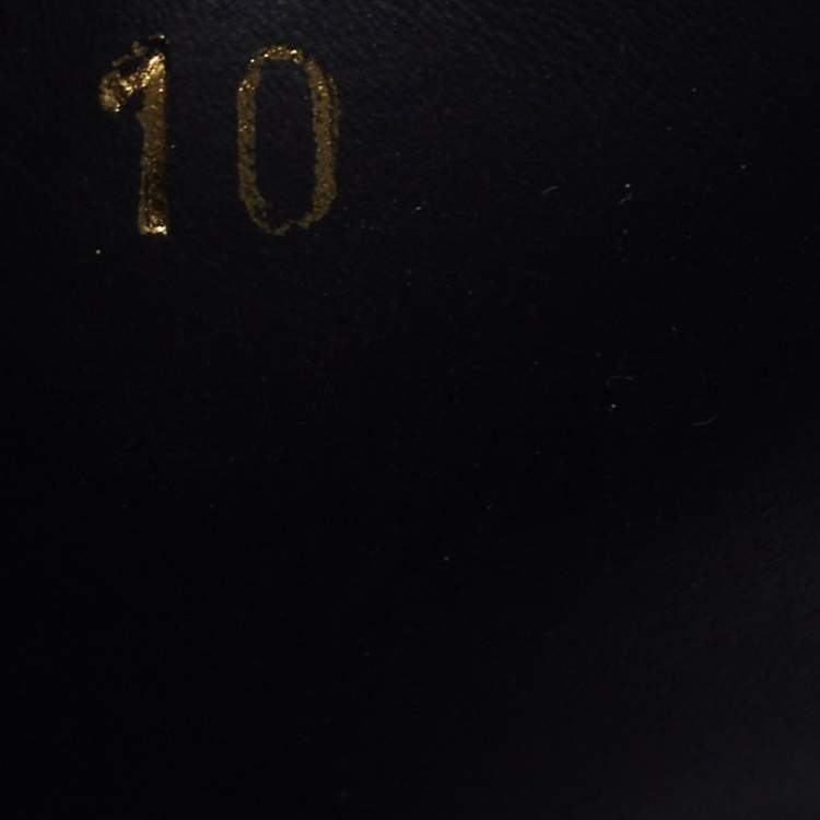 مملوكة مسبقًا Fendi x Versace Size 44 Gold/Black Metal Mesh Pool Slide Flat Sandals