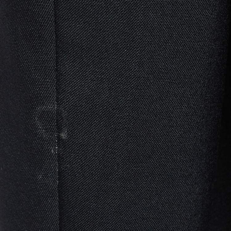 Pre Owned Fendace Black Wool Cut-Out Safety Pin Detail Blazer L