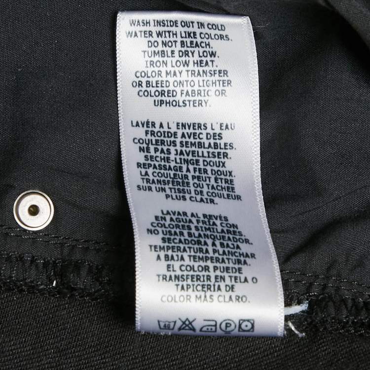 Pre Owned Frame Black Denim L'Homme Slim Jeans XL Waist 37"