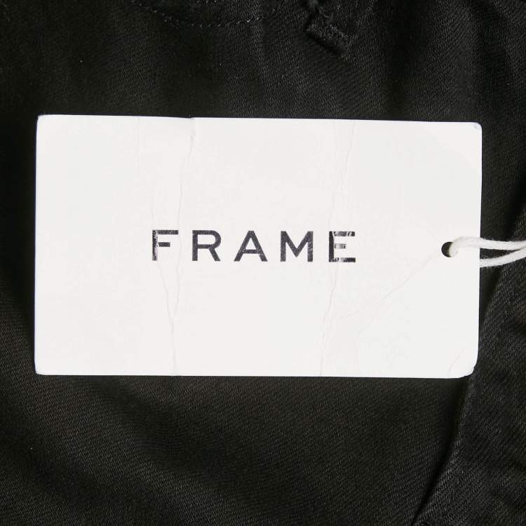 Pre Owned Frame Black Denim L'Homme Slim Jeans XL Waist 37"