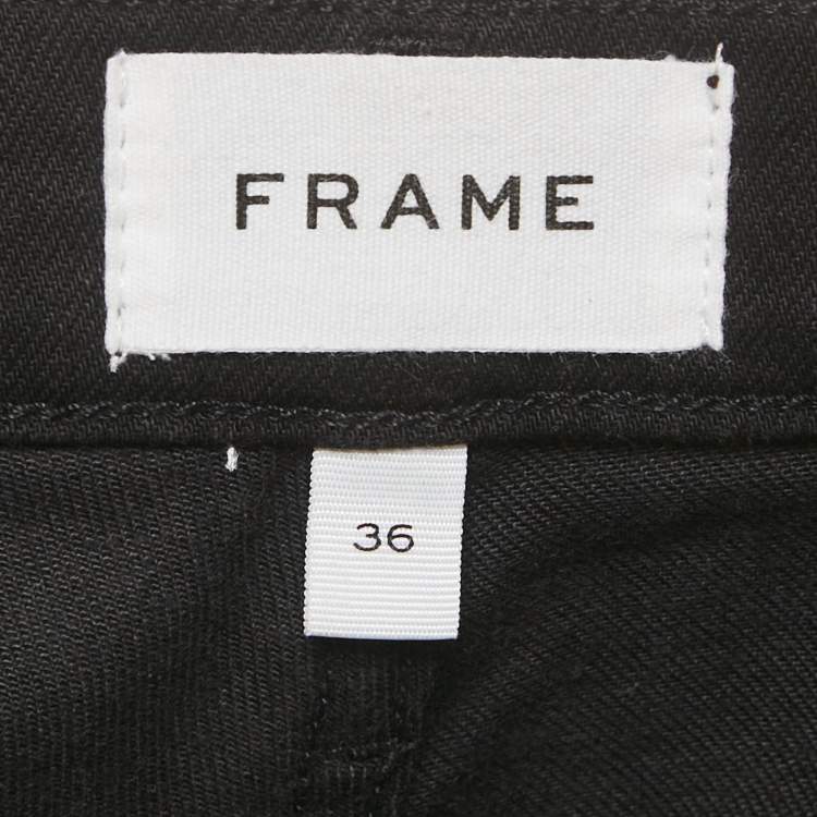 Pre Owned Frame Black Denim L'Homme Slim Jeans XL Waist 37"