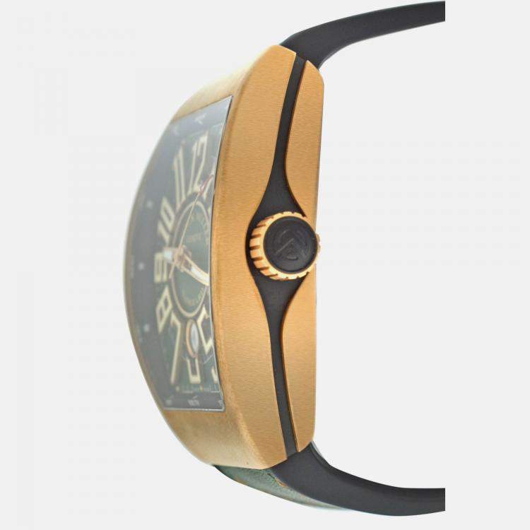 Pre Owned Franck Muller Vanguard V45SCDTCIR Automatic Green Bronze Men’s Wristwatch 44 mm