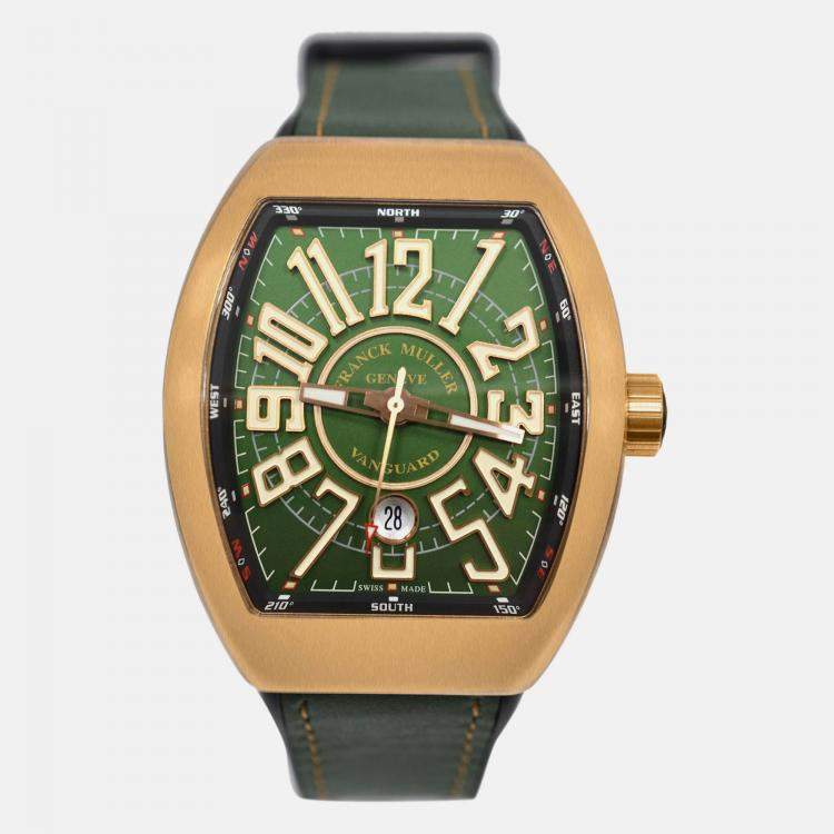 Pre Owned Franck Muller Vanguard V45SCDTCIR Automatic Green Bronze Men’s Wristwatch 44 mm