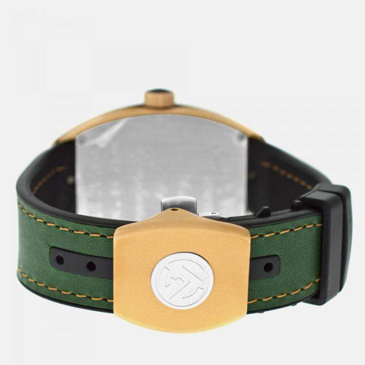 Pre Owned Franck Muller Vanguard V45SCDTCIR Automatic Green Bronze Men’s Wristwatch 44 mm