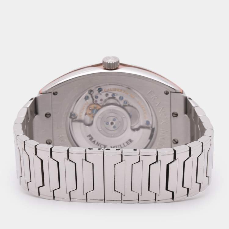 Pre Owned Franck Muller Salmon Stainless Steel Vanguard Slim Vintage V 41 S S6 AT FO Automatic Watch 40MM