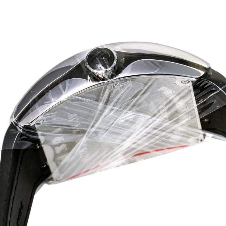 Pre Owned Franck Muller Black Stainless Steel Vanguard V 45 SC DT AC NR Men's Wristwatch 44 mm