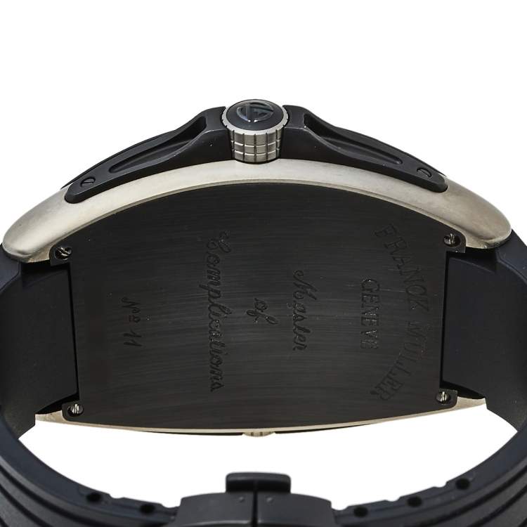 Pre Owned Franck Muller Black Titanium Grand Prix 9900 SC GP Automatic Men's Wristwatch 43 mm