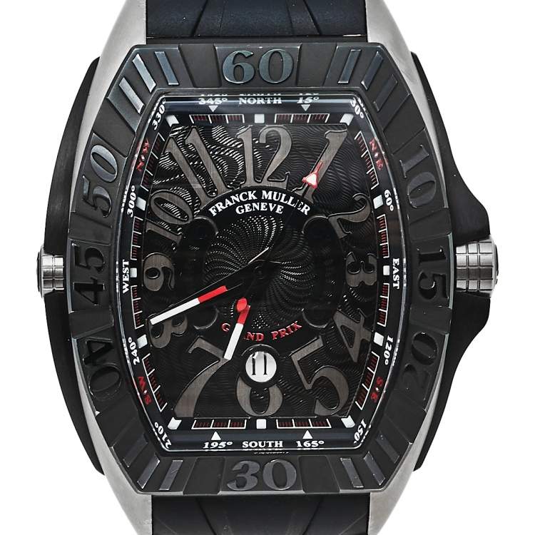 Pre Owned Franck Muller Black Titanium Grand Prix 9900 SC GP Automatic Men's Wristwatch 43 mm