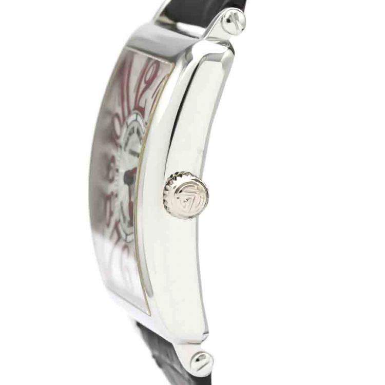 Pre Owned Franck Muller Silver Stainless Steel Long Island Japan LTD Edition 952 QZ JA Men's Wristwatch 26 MM