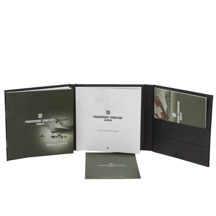 Pre Owned Frederique Constant Silver Rose Gold Plated Stainless Steel Slimline FC-235M4S4 Men's Wristwatch 37 mm