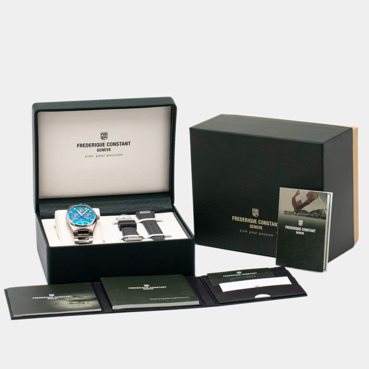 Pre Owned Frederique Constant Turquoise Titanium Highlife Year of the 50th Limited Edition FC-775LNG4NH1B Men's Wristwatch 41 mm