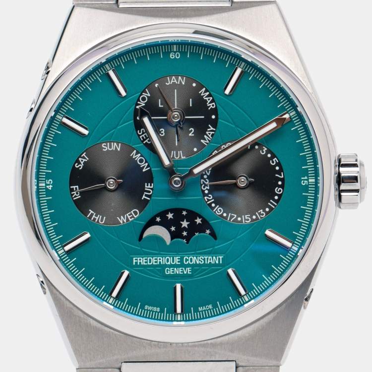 Pre Owned Frederique Constant Turquoise Titanium Highlife Year of the 50th Limited Edition FC-775LNG4NH1B Men's Wristwatch 41 mm