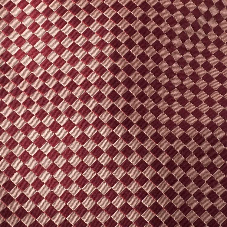 Pre Owned Gianfranco Ferre Bicolor Checkered Silk Jacquard Tie