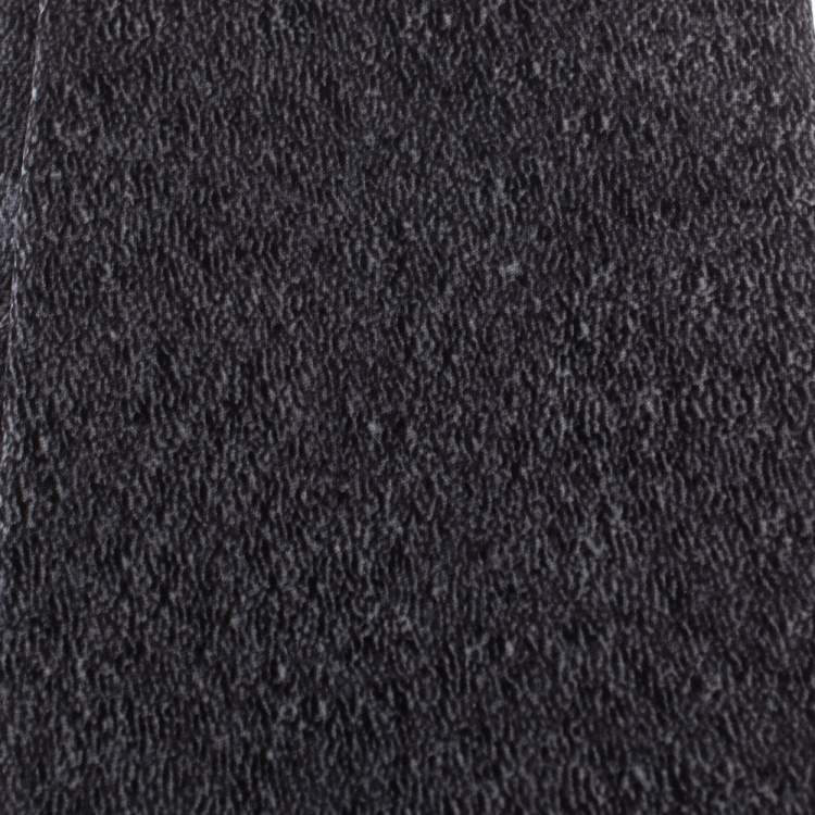 Pre Owned Gianfranco Ferre Grey Texture Print Traditional Silk Tie