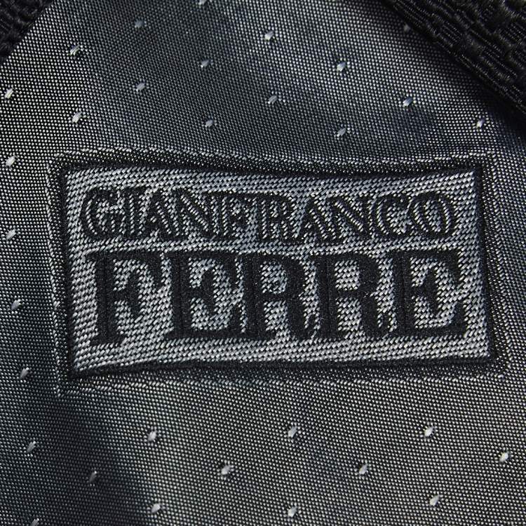 Pre Owned Gianfranco Ferre Black Patterned Silk Tie