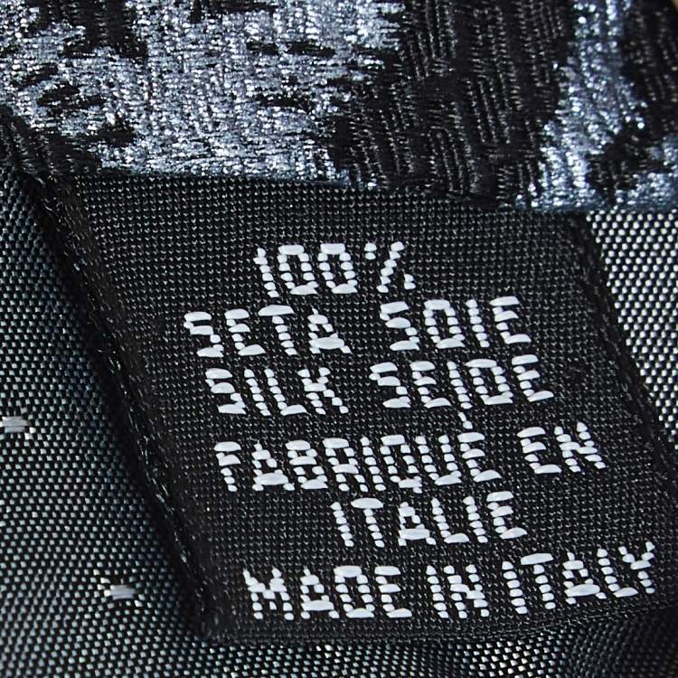Pre Owned Gianfranco Ferre Black Patterned Silk Tie