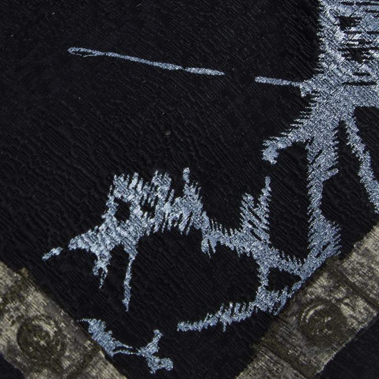 Pre Owned Gianfranco Ferre Black Patterned Silk Tie