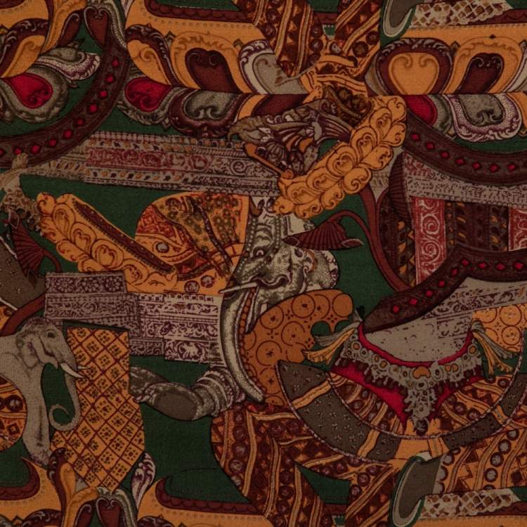 Pre Owned Gianfranco Ferre Muliticolor Printed Silk Pocket Square