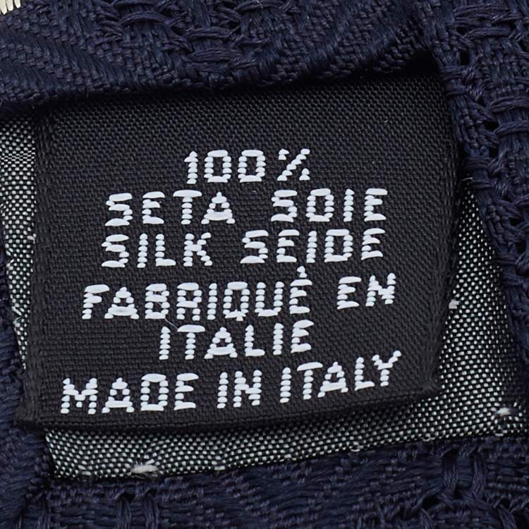 Pre Owned Gianfranco Ferre Navy Blue Silk Jacquard Tie