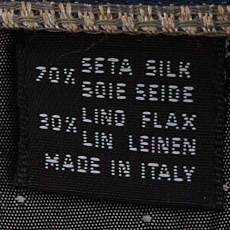 Pre Owned Gianfranco Ferre Beige Striped Linen Silk Tie