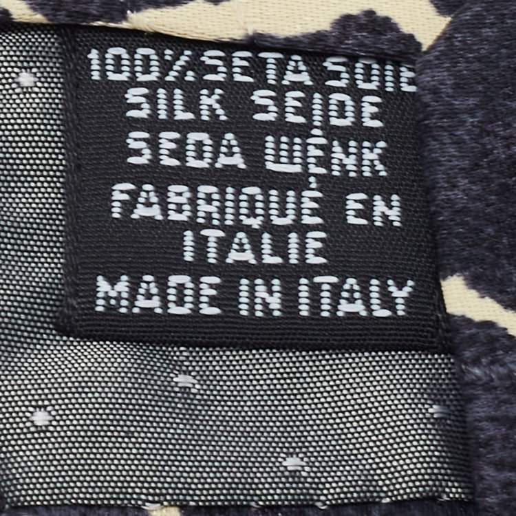 Pre Owned Gianfranco Ferre Brown Textured & Printed Silk Traditional Tie