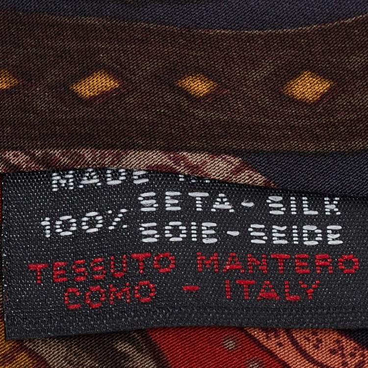 Pre Owned Gianfranco Ferre Vintage Red Printed Silk Tie