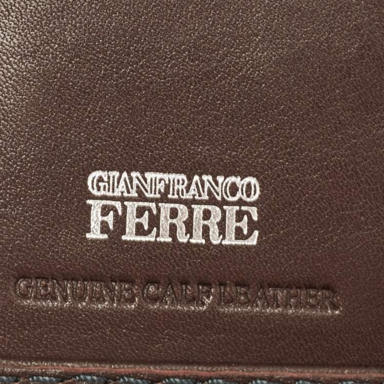 Pre Owned Gianfranco Ferre Brown Leather Bifold Wallet