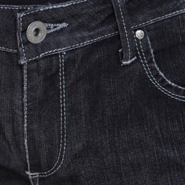 Pre Owned Gianfranco Ferre Black Denim Straight Fit Jeans XL 