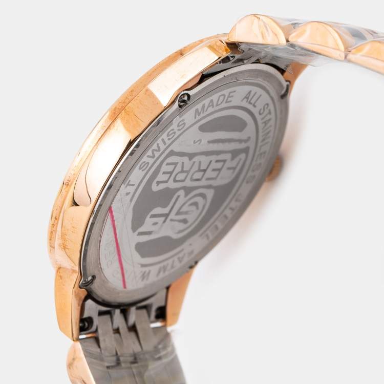 Pre Owned GF Ferre Silver Two Tone Stainless Steel GFRG74391.1B.2 Unisex Wristwatch 40 mm 