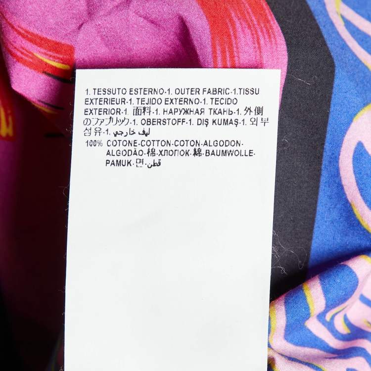 Pre Owned Gianni Versace Multicolor Printed Cotton Shirt S