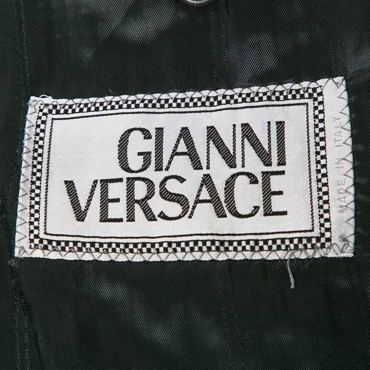 Pre Owned Gianni Versace Grey Wool Single Breasted Blazer S
