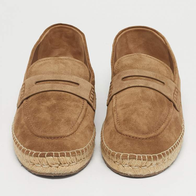 Pre Owned Gianvito Rossi Brown Suede Lido Espadrilles Size 44