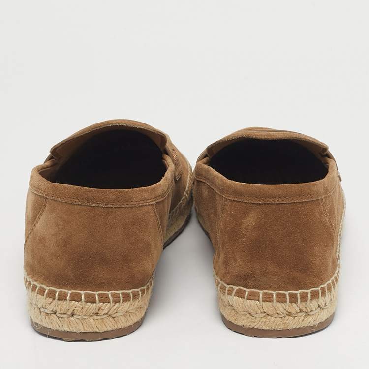 Pre Owned Gianvito Rossi Brown Suede Lido Espadrilles Size 44