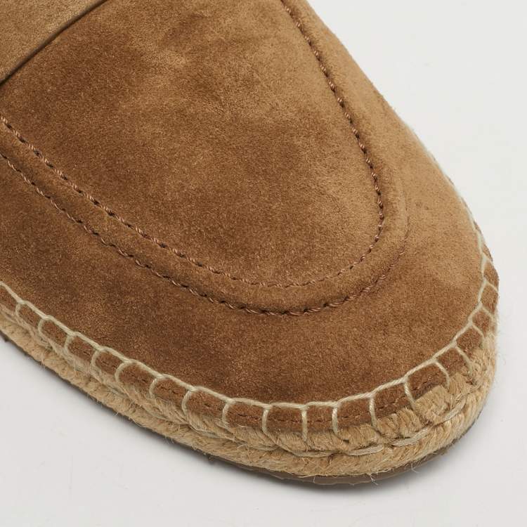 Pre Owned Gianvito Rossi Brown Suede Lido Espadrilles Size 44