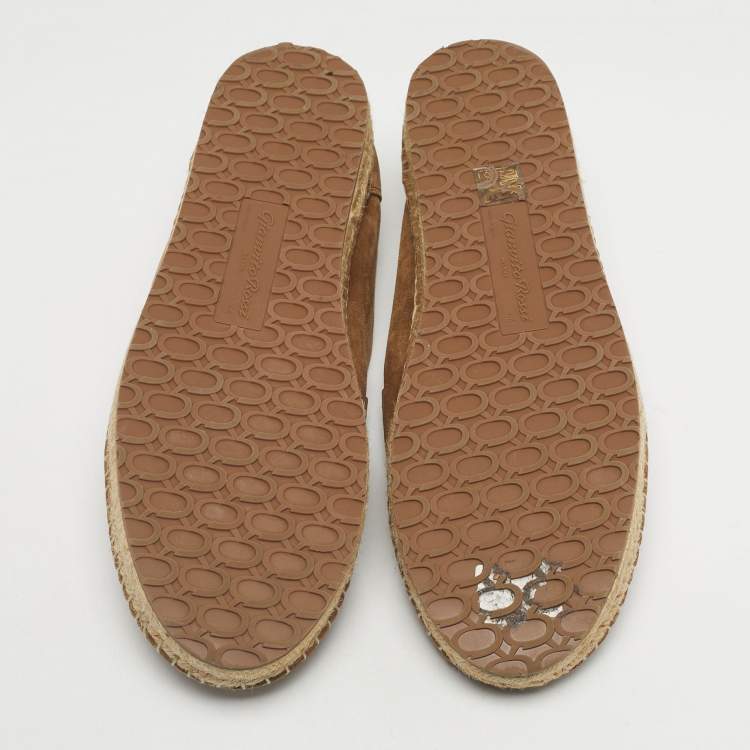 Pre Owned Gianvito Rossi Brown Suede Lido Espadrilles Size 44