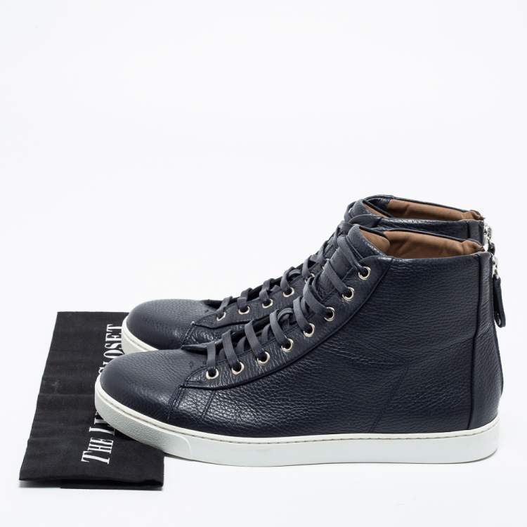 Pre Owned Gianvito Rossi Black Leather High Top Sneakers Size 43