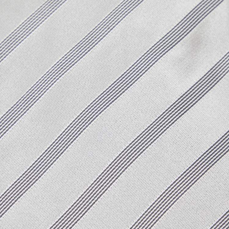 Pre Owned Giorgio Armani Grey Diagonal Striped Silk Tie