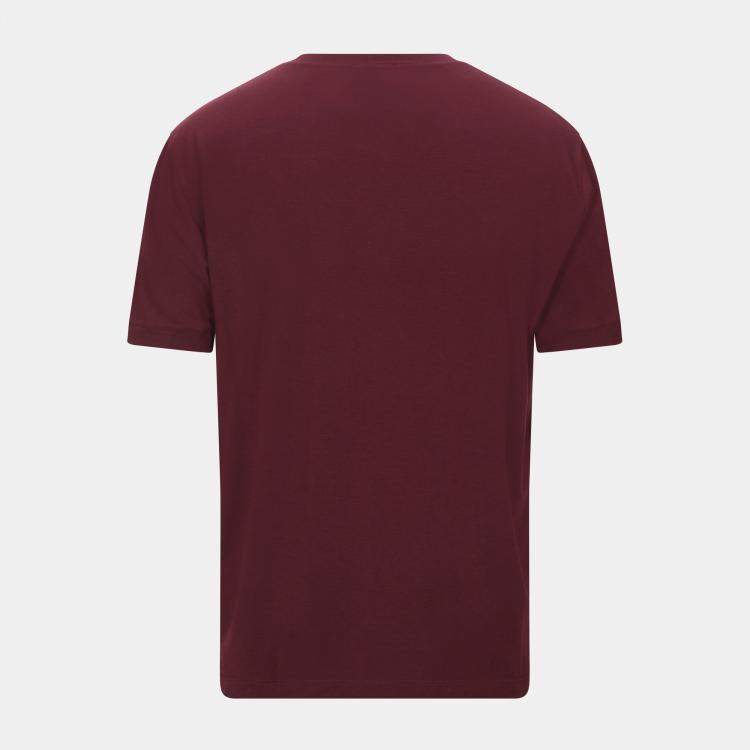 Pre Owned Giorgio Armani Maroon Logo Print Jersey T-Shirt XXL (IT 54)