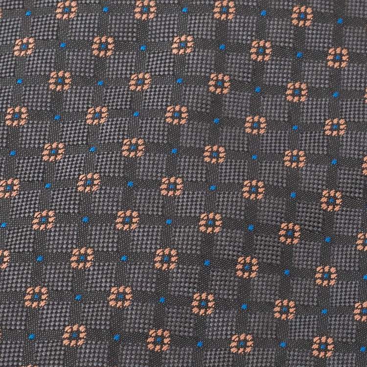 Pre Owned Giorgio Armani Cravatte Patterned Silk Traditional Tie