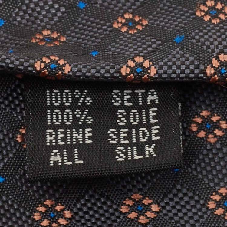 Pre Owned Giorgio Armani Cravatte Patterned Silk Traditional Tie