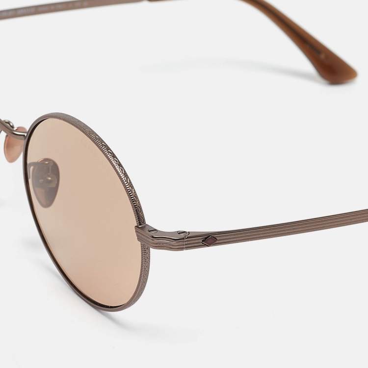 Pre Owned Giorgio Armani Brown  AR6140 Round Sunglasses