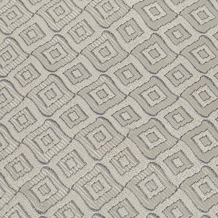 Pre Owned Giorgio Armani Grey Jacquard Silk Traditional Tie
