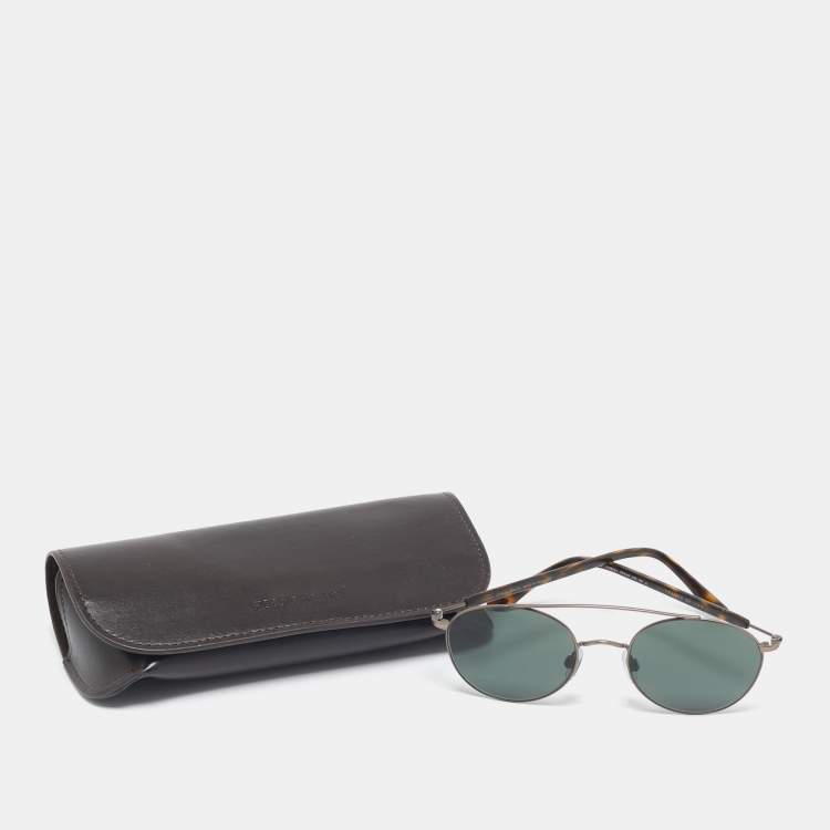 Pre Owned Giorgio Armani Black AR6038 Round Sunglasses
