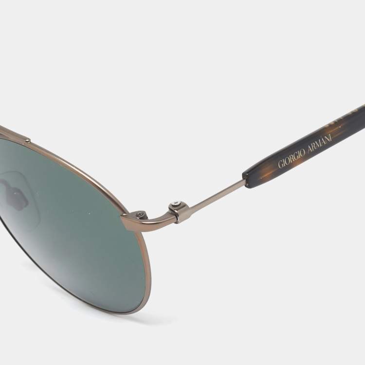 Pre Owned Giorgio Armani Black AR6038 Round Sunglasses