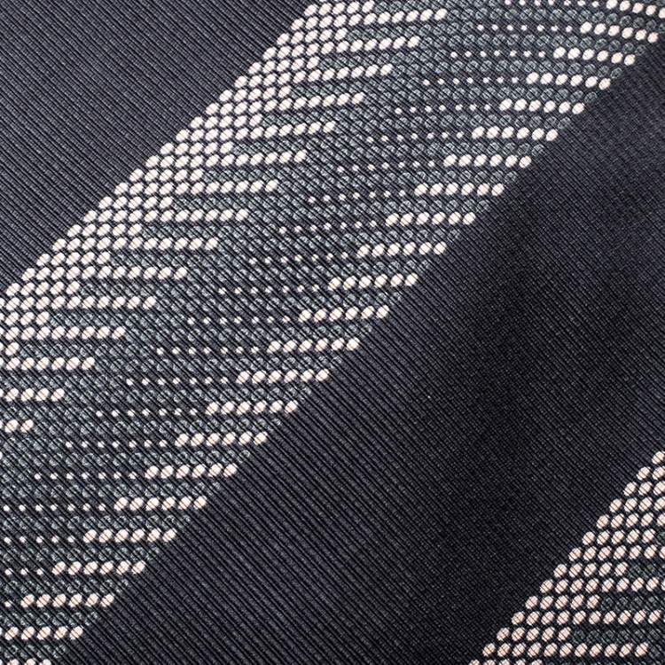 Pre Owned Giorgio Armani Grey Contrast Diagonal Striped Silk Jacquard Traditional Tie 