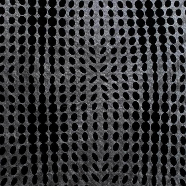 Pre Owned Giorgio Armani Grey and Black Abstract Print Traditional Silk Tie